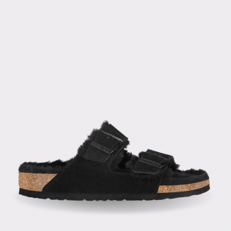 BIRKENSTOCK ARIZONA SHEARLING BLACK UNISEX REGULAR