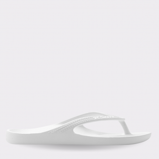 LIGHTFEET ARCH UNISEX SUPPORT THONGS WHITE