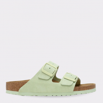 BIRKENSTOCK ARIZONA FADED LIME SUEDE LEATHER REGULAR