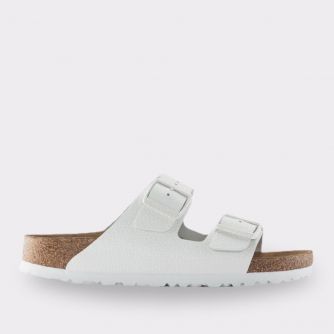 BIRKENSTOCK ARIZONA UNISEX SFB WHITE SMOOTH LEATHER REGULAR